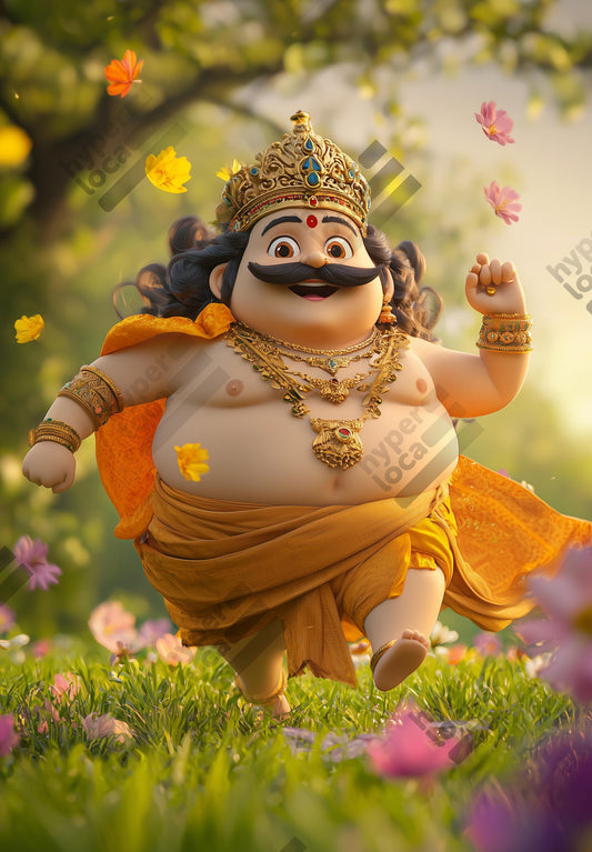 Maveli Running Garden Digital Illustration