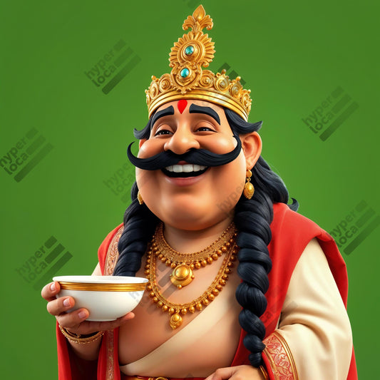 Maveli Happy Bowl Digital Illustration