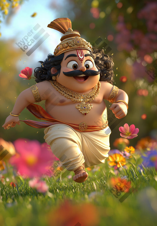 Maveli Running Garden Digital Illustration