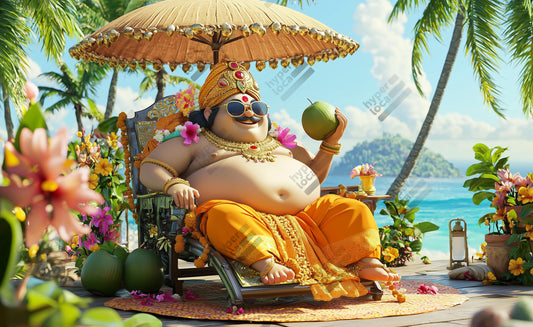 Maveli Relaxing  Vacation Digital Illustration