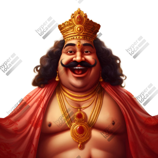 Maveli King Posing Happily Digital Illustration